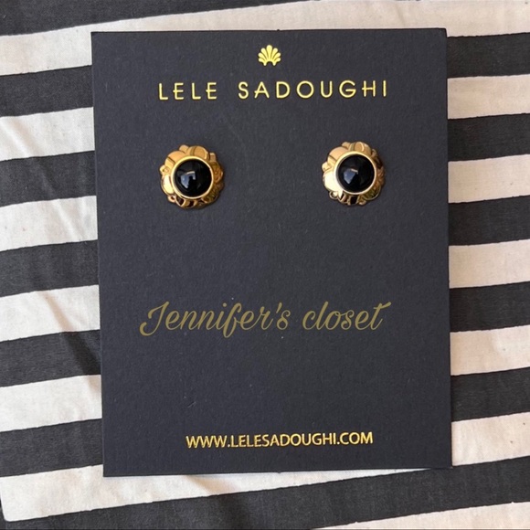 Lele Sadoughi 💜 Stone Stud Earrings - Picture 4 of 6